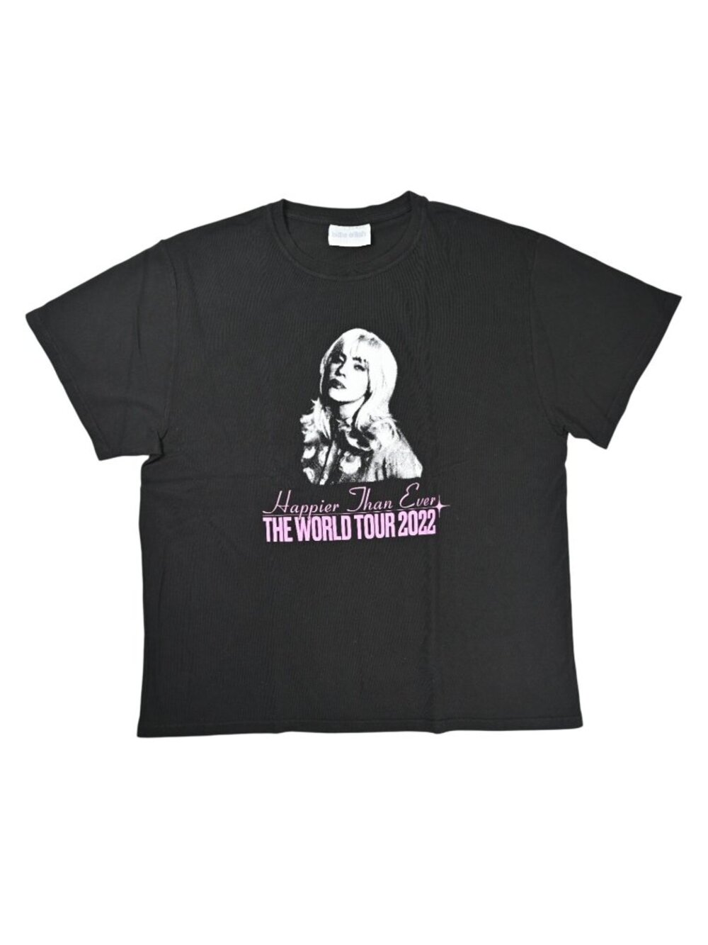 Billie Eilish Happier Than Ever World Tour 2022 T-Shirt in Black